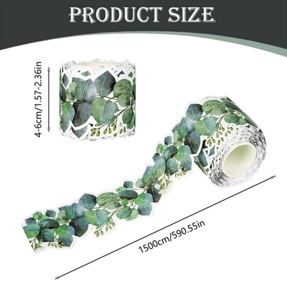 Eucalyptus Die-Cut Border Trim , 49ft, 2 Pk - Picture 3 of 5